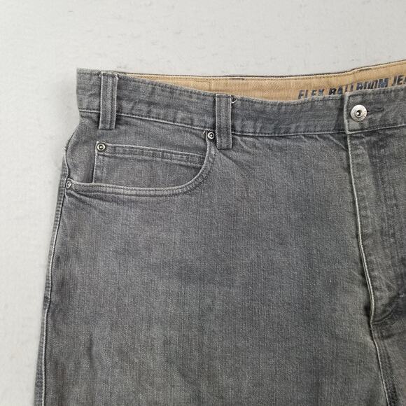Duluth Trading Flex Ballroom Jeans Mens 46x30 Gray Stretch Denim Work Pants - Picture 3 of 11